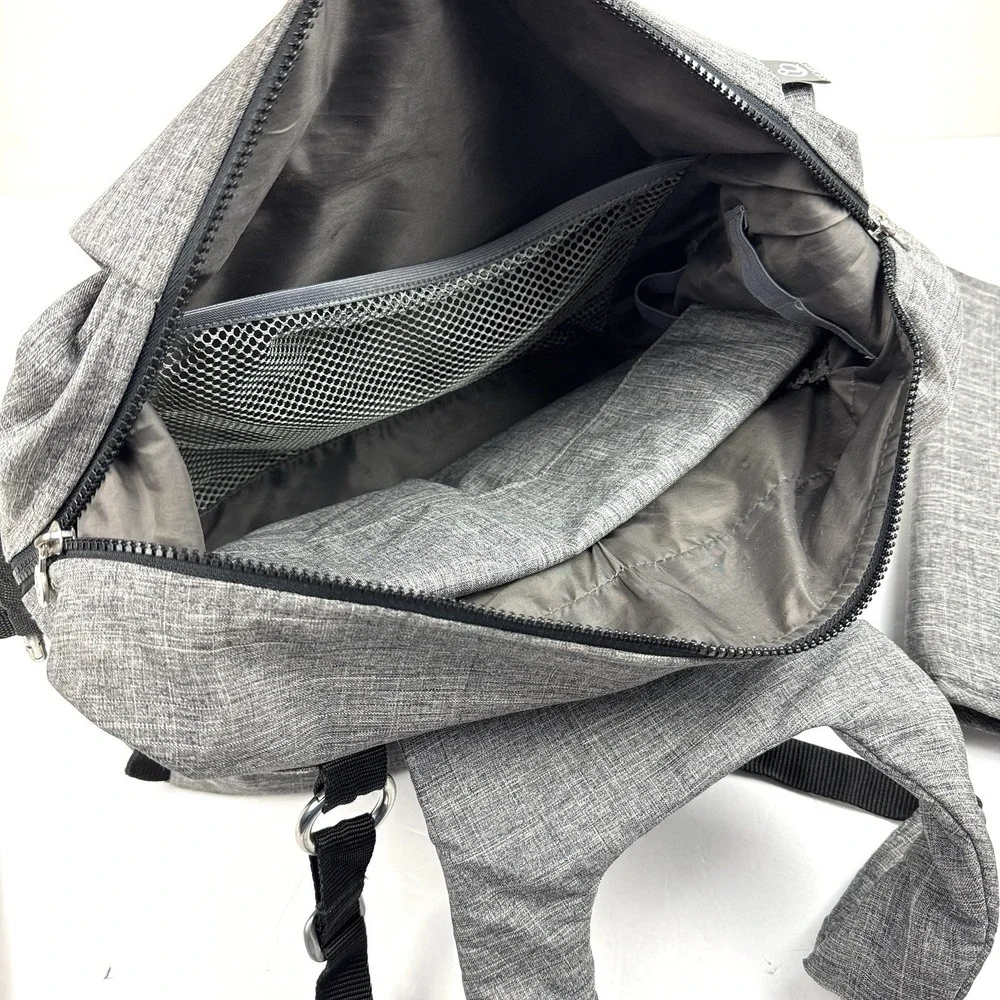 Premium Stokke 2-Way DiaperChanging Bag/ Backpack (Gray Melange -Model‎ 457104)